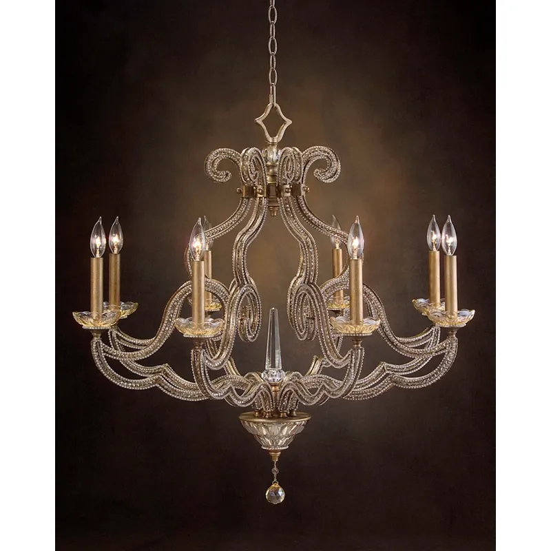 34''H X 34''W 8 Light Chandelier