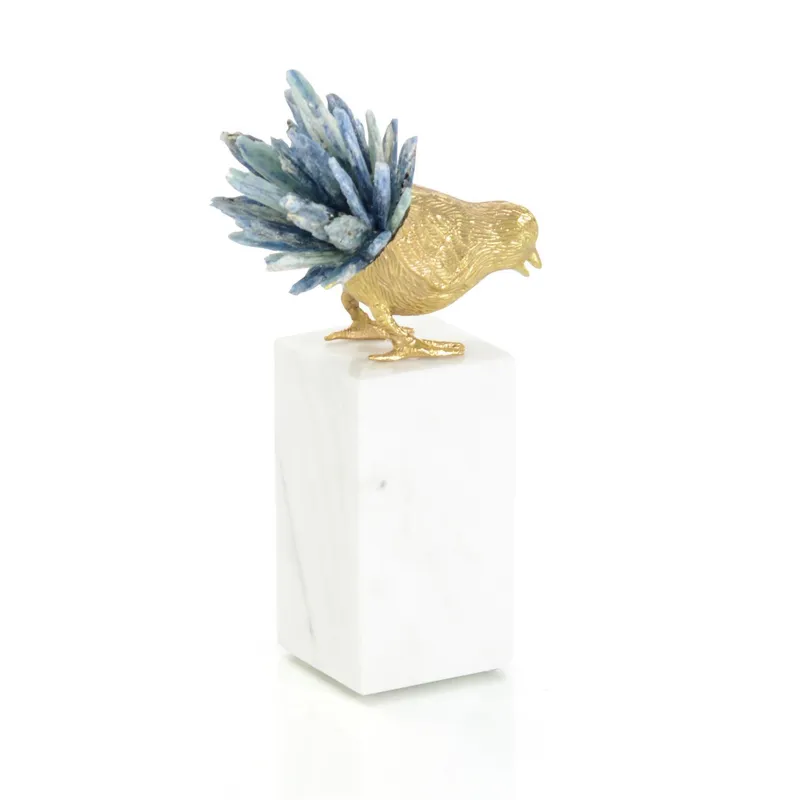 Brass Bird and Kyanite Sculpture I