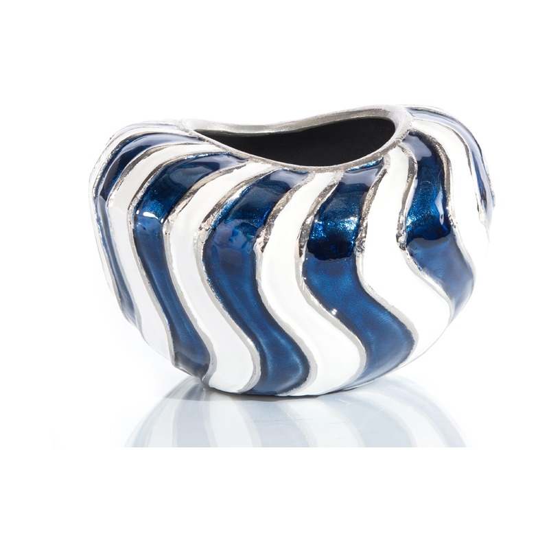 8X11 Waves Of Blue And White Vase