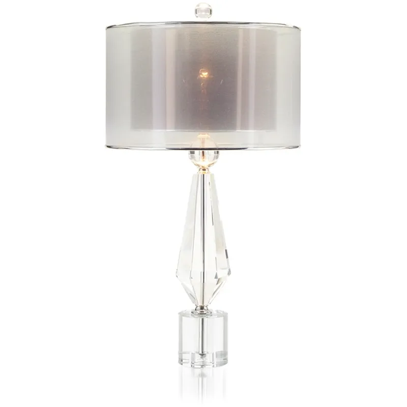 30" Sophisticated Crystal W/Dbl Shade
