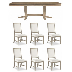 Cosmopolitan 7 PC Dining Set in Taupe Gray