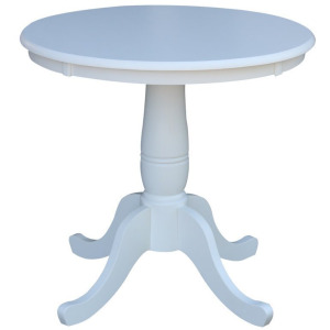 30" Round Table Top in White