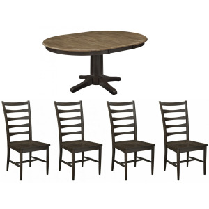 Rivermont 5 PC Dining Set in Wheat and Coal