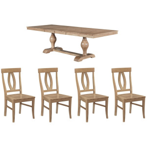 Cosmopolitan Collection - 5 PC Dining Set in Honey