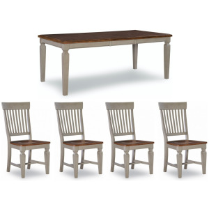 5 PC Dining Set - Hickory & Stone