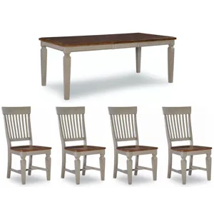 5 PC Dining Set - Hickory & Stone