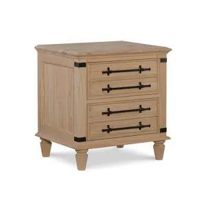Farmhouse Chic 2-Drawer Nightstand