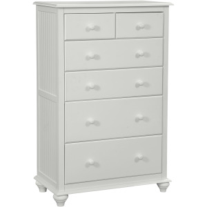 Cottage 6-Drawer Chest in Pure White