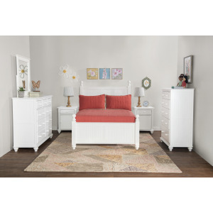 Tykes Bedroom - Pure White Cottage Full Bed
