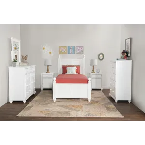 Tykes Bedroom - Pure White Cottage Twin Bed