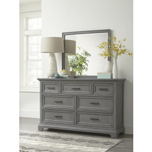 Summit 7 Drawer Dresser in Heather Gray