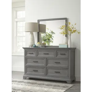 Summit 7 Drawer Dresser in Heather Gray