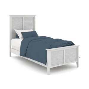 Tykes Bedroom - Chalk & White High Tide 90° Twin Bed