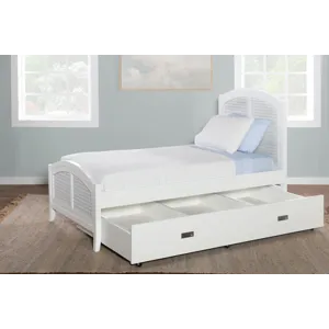 Tykes Bedroom - Chalk & White High Tide Arch Twin Bed