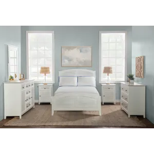 Tykes Bedroom - Chalk & White High Tide Arch Full Bed