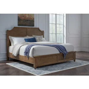 Vista Bedroom - The Vista Bed: Available in K, Q, and Tw in Hickory