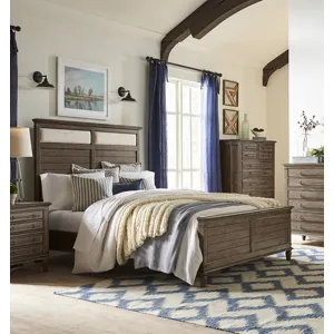 Famhouse Chic Collection Queen Bed Set in Brindle