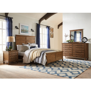 Queen Farmhouse Chic Bed in Bourbon