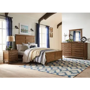 Queen Farmhouse Chic Bed in Bourbon