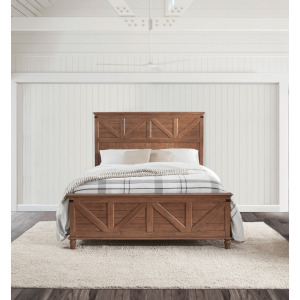 Farmhouse Chic Rustic Queen Bed in Bourbon