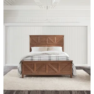 Farmhouse Chic Rustic Queen Bed in Bourbon