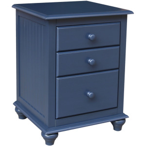 Cottage Bedroom - 3 Drawer Nightstand in Denim
