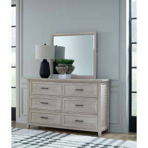 Sanibel Bedroom - Sanibel 6 Drawer Dresser and Sanibel Mirror in Macchiato
