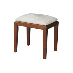 Tykes Collection- Upholstered Vanity Bench in Espresso