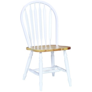 Arrowback Chair in White & Natural