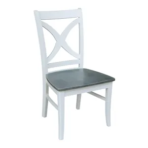 Cosmopolitan Collection - Salerno Chair in Heather Gray & White