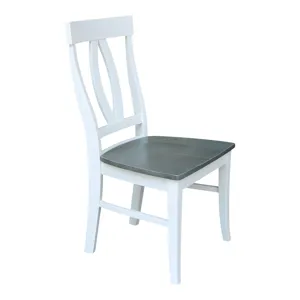 Cosmopolitan Collection - Verona Chair in Heather Gray & White