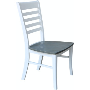 Cosmopolitan Collection - Roma Chair in Heather Gray & White