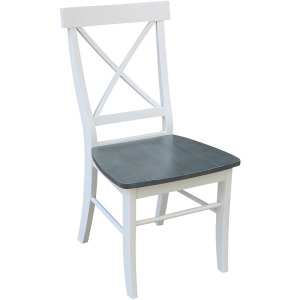 Dining Essentials - X-Back Chair in Heather Gray & White