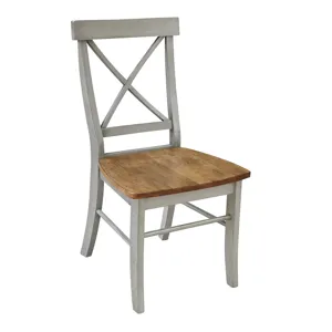 Dining Essentials - X-Back Chair in Hickory & Stone