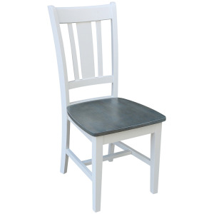 San Remo Chair in Heather Gray & White