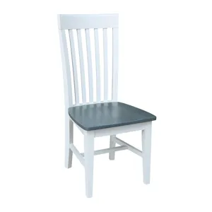 Cosmopolitan Collection - Tall Mission Chair in Heather Gray & White