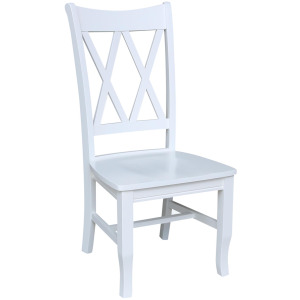 Hampton Collection Double X Back Pure White Chair