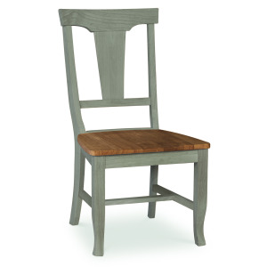 Vista Collection Panel Back Chair in Hickory& Stone