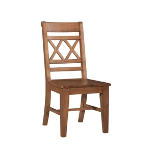 Farmhouse Chic Collection Double X Back Chair in Bourbon
