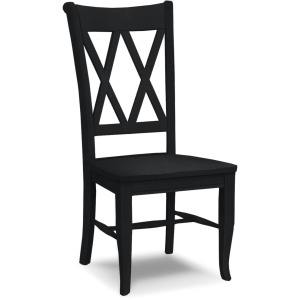 Hampton Collection Double X Back Black Chair