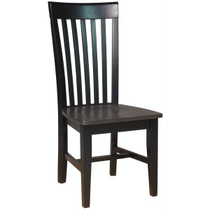Cosmopolitan Collection - Tall Mission Chair in Coal & Black