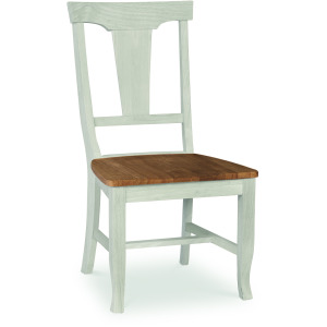 Vista Collection Panel Back Chair in Hickory & Shell