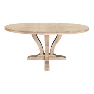 Oval Table Top w/ Elle Pedestal Base