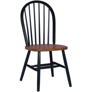 Windsor Chair in Black & Cherry