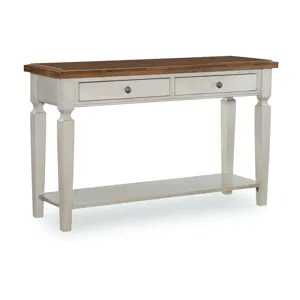 Sofa Table in Hickory & Shell