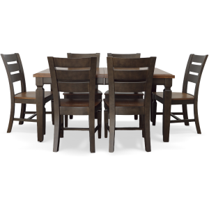 7 PC Dining Set in Hickory & Coal