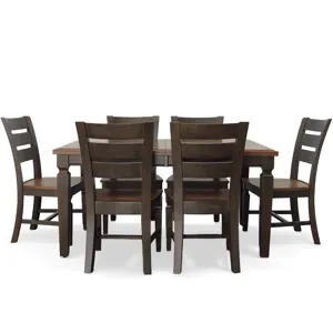 7 PC Dining Set in Hickory & Coal