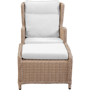 PARKS: Outdoor Living- Biscayne Lounge Chair w/Footstool