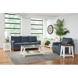 Home Accents - Surrey Narrow End Table in Heather Gray and White