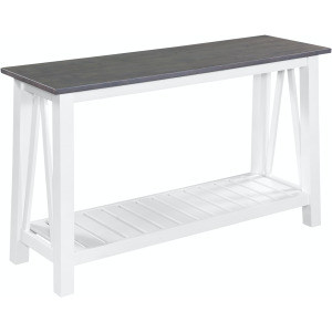 Home Accents - Surrey Sofa Table in Heather Gray and White